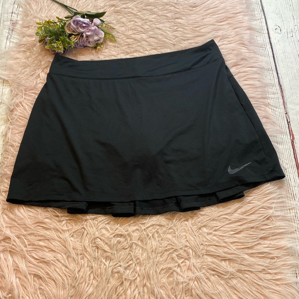 Nike Dri Fit 15” Black Tennis Active Skort Skirt sz M